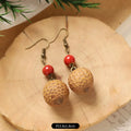 Abundance Bloom | Porcelain Red & Textured Lychee Fruit Earrings